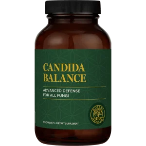 Global Healing Candida Balance herbal supplement bottle for digestive and yeast balance support