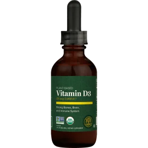 Global Healing Organic Vitamin D3 5000 IU supplement bottle