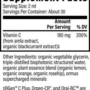 Vitamin C antioxidant ingredient used in Global Healing Liquid Vitamin C
