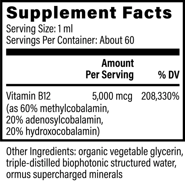 Natural ingredients in Global Healing Organic Vitamin B12 Liquid