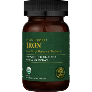 Global Healing Plant-Based Iron supplement bottle
