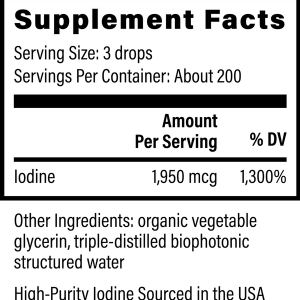 Nascent iodine used in Global Healing Detoxadine supplement