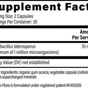 Probiotic ingredients used in Global Healing Latero-Flora supplement