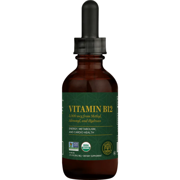Global Healing Organic Vitamin B12 Liquid supplement bottle