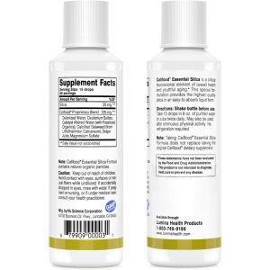 Side view of Cell Food with Silica 118 ml bottle