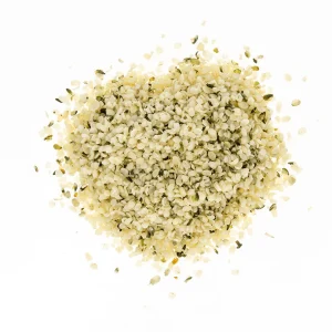 Close-up of raw organic hemp seeds texture