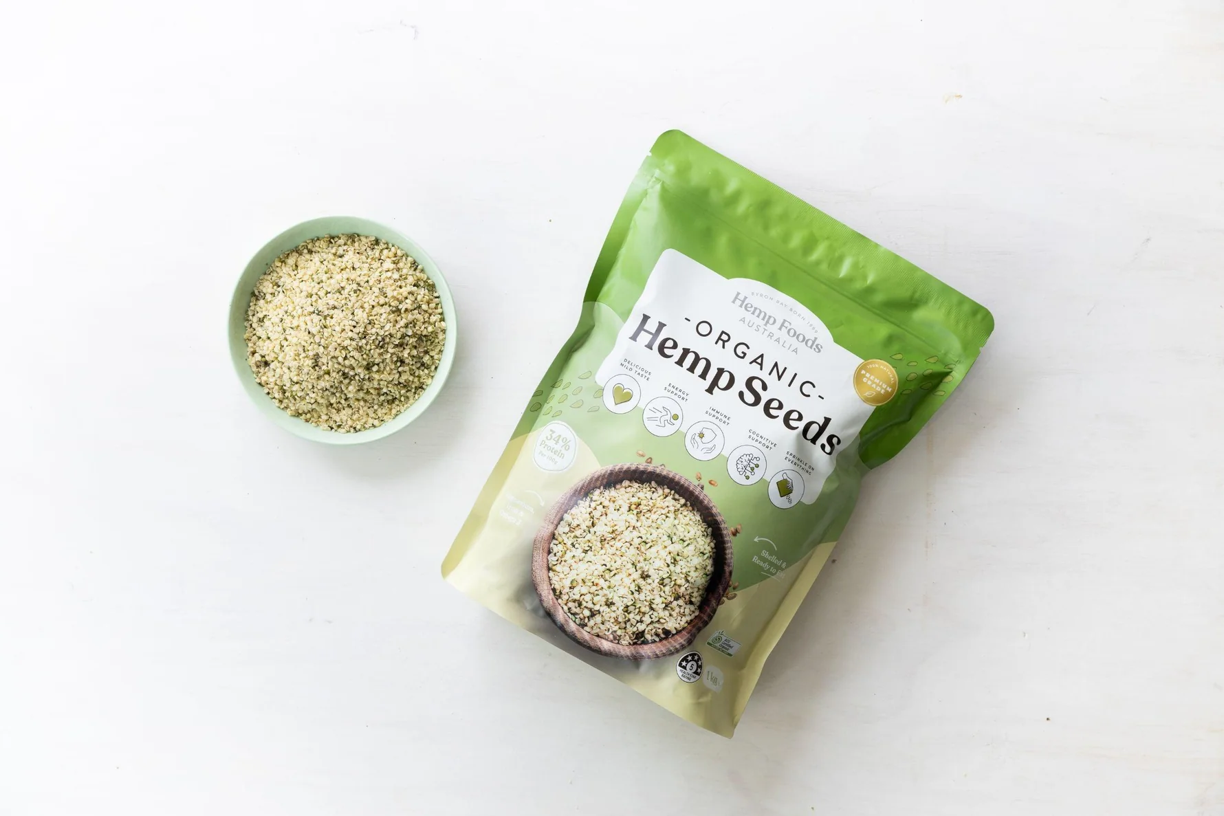 Hemp Foods Australia Organic Hemp Seeds 1 kg pack